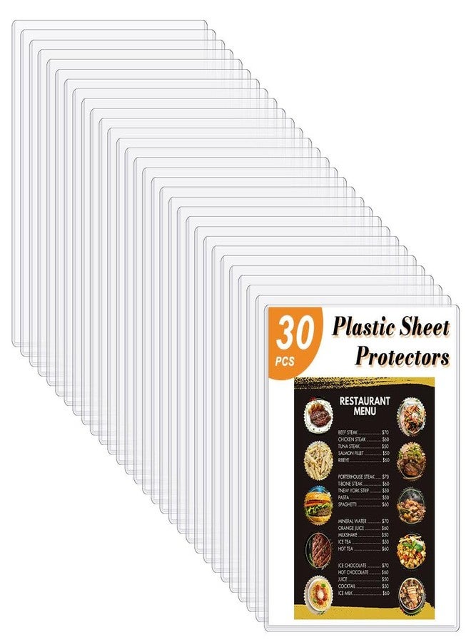CUTHOLLOW 30 Pack Clear Plastic Sleeves for Paper, 9" x 11.5" Hard Waterptoof Rigid Print Protectors for Page, Sheet, Document, Photo, Magazine Collector and Birth Certificate on Office Home - Image 1